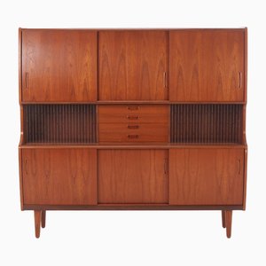 Credenza alta in teak di PMJ Viby, Danimarca, anni '60