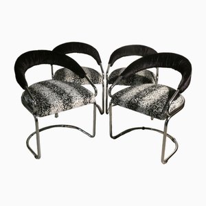 Steel Chairs by Giotto Stoppino for Kartell, Italy, 1970s, Set of 4