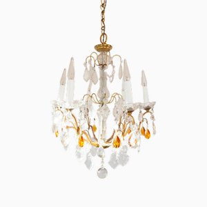 Large French 6 Arm Chandelier, 1960s