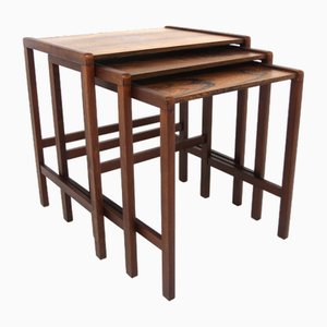 Tablettes Scandinaves en Palissandre de Möbel-Ikea, Suède, 1960, Set de 3