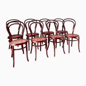 Bentwood and Cane Dining Chairs, Joseph Hofmann, Austria 1900s, Set of 8
