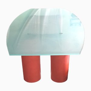 Dining Table with Glass Top by Lella and Massimo Vignelli and David Law