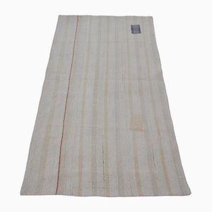 Tapis Vintage Tissé à la Main en Chanvre Blanc, 1960s