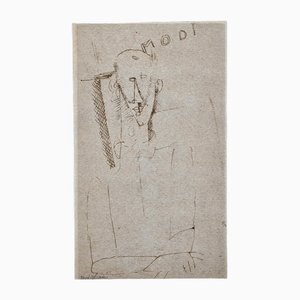 Amedeo Modigliani, Ritratto di uomo-Modi, Litografia Edizione Limitata, Inizio XX secolo