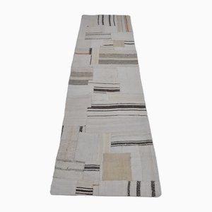 Alfombra Kilim kurda de Anatolia tejida a mano, años 60