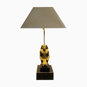 Hollywood Regency Pharao Hollywood Tischlampe, 1970er