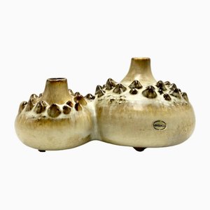 Mid-Century Ceramic Model 3481 Double Vase Sea Urchin by Einer Johansen for Søholm Stoneware, 1960s