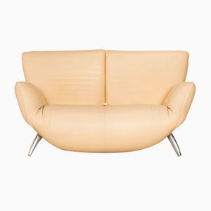 Cream Leather 2-Seater Sofa by Panta Rhei for Leolux