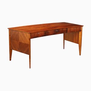 Vintage Writing Desk in Wood, Italy, 1950s
