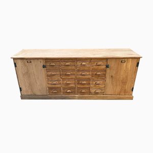 Oak Craft Sideboard or Cabinet with Drawers, 1940s