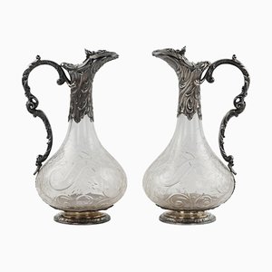 Louis XV Weinglaskrüge aus Silber, 19. Jh., 1890er, 2er Set