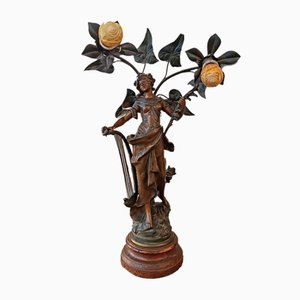 Liberty Lampe aus Bronzelegierung und Rose Flower Lights