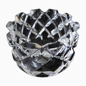 Small Mid-Century Diamond Cut Crystal Bowl from Orrefors, Sweden