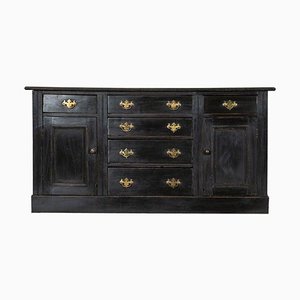 19th Century English Ebonised Pine Dresser Base, 1870s