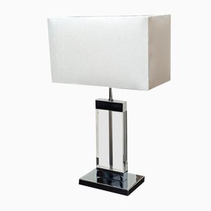 Lámpara de mesa de bloque de vidrio