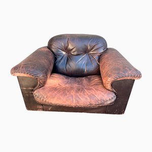 Fauteuil Inclinable DS 101 en Cuir de de Sede, 1960s