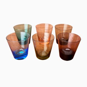 Bunte Deutsche Mid-Century Schnapsgläser, 1960er, 6 . Set