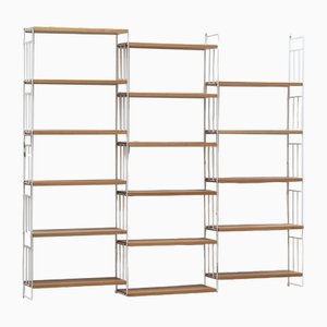 3-Bay Wall Unit by Nisse Strinning for String, Sweden, 1960s