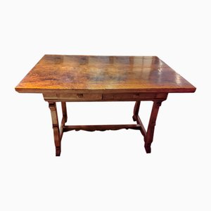 17th Century Dining Table in Walnut with Two Drawers