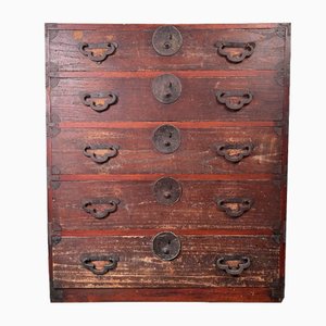 Japanese Traditional Kimono Tansu Chest of Drawers, 1890s