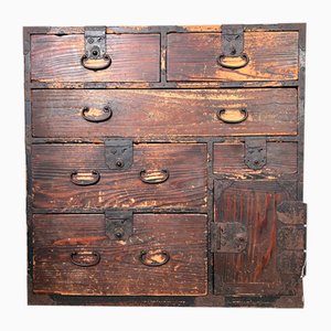 Japanese Traditional Tansu Storage Cabinet, 1890s