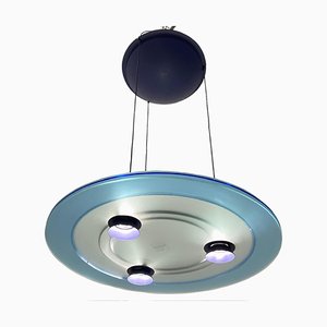 Lampe à Suspension Aurora en Verre de Arteluce, 1980s