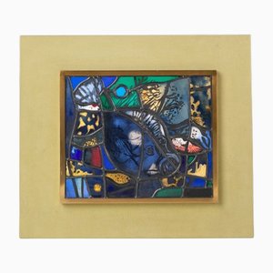 Picture Frame in Brass and Colored Glass by Max Ingrand for Fontana Arte