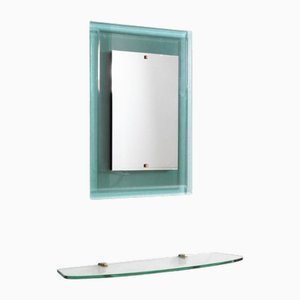 Espejo de pared con consola de Max Ingrand, años 50. Juego de 2