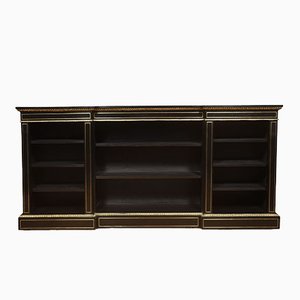 Large Napoleon III Brass Mounted Open Bookcase