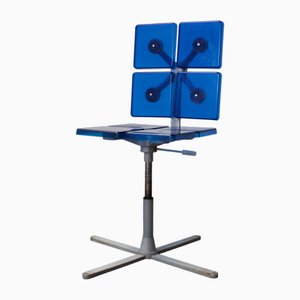 Modern Blue Post Chair