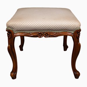 Antique English Dressing Stool in Walnut, 1840s