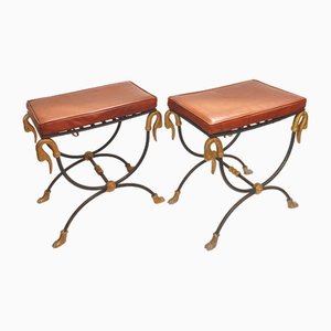 Set of Ottomans attributed to Maison Jansen, 1950s