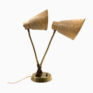 Mid-Century Moderne Zweiflammige Lampe, Frankreich, 1960er
