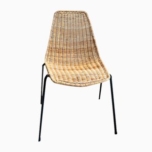 Chaise Boho Basket en Rotin par Gian Franco Legler