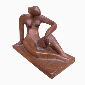 Escultura Art Déco de bronce de Joel & Jan Martel, años 30