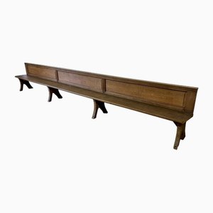 19th Century Church Bench with Panneauté Back