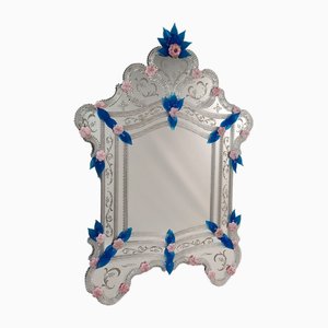 Specchio Linda in vetro di Murano in stile veneziano di Fratelli Tosi