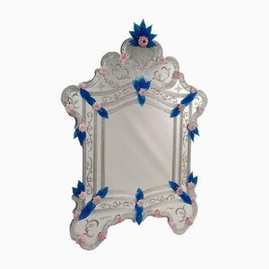 Specchio veneziano "Linda" in vetro di Murano dei Fratelli Tosi