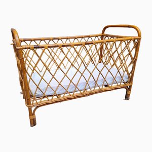 Cradle in Wicker and Bamboo, 1950s