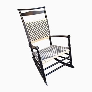 Shakers Rocking Chair in Black Lacquered Wood from Padova