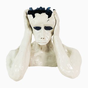 Expressionist Ceramic Sculpture by SPM, England, 1991