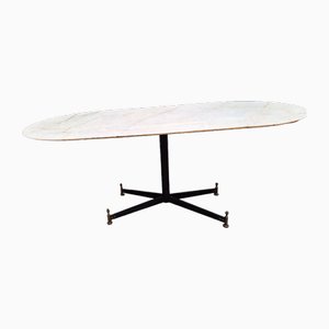 Mesa de comedor modelo T2 de mármol blanco de Ignazio Gardella para Azucena