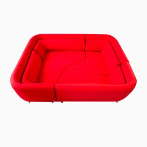 Yang Modular Sofa in Red Kvadrat Divina Fabric from Ligne Roset, 2006, Set of 4