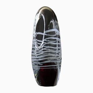 Handgefertigte Vintage Vase von Adam J für JAB Glass
