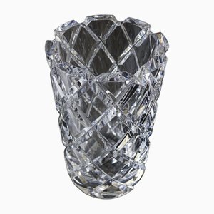 Grand Vase B3834 Vintage Taille Diamant de Orrefors, Suède