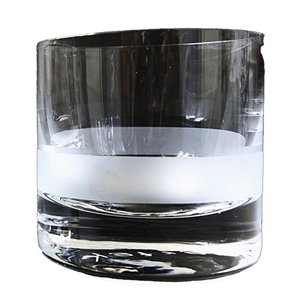 Mid-Century Whiskey Glass with Frosted Ribbon Perfekt from Skruf