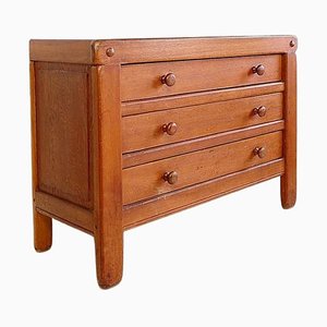 Wooden Chest of Drawers in the style of Pierre Chapo, 1960s
