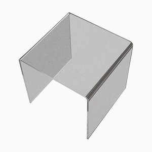 Clear Acrylic Cube Coffee Table, 1980s