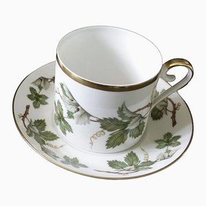 Vintage Cup with Saucer from Hackefors, Set of 2