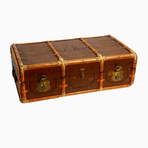 Large Wooden Oversea Suitcase, 1920s